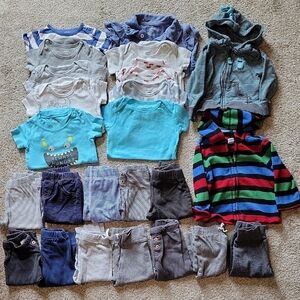 Baby boys 9 month clothing bundle 24 piece lot